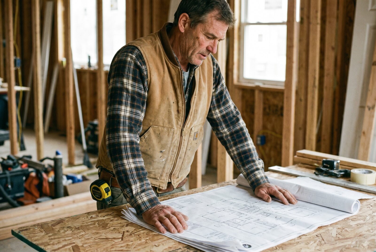 Trades owner reviewing the plan